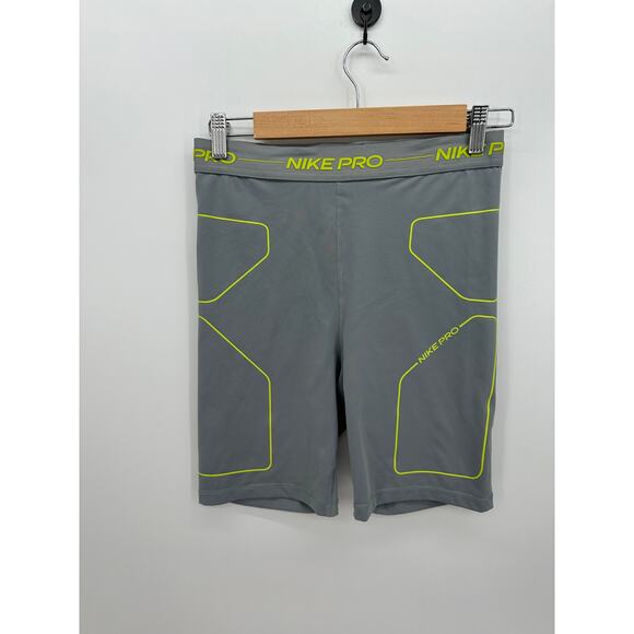Nike Pro Dri-Fit Mens Gray Compression Shorts Size M Training Workout Running - Picture 1 of 7